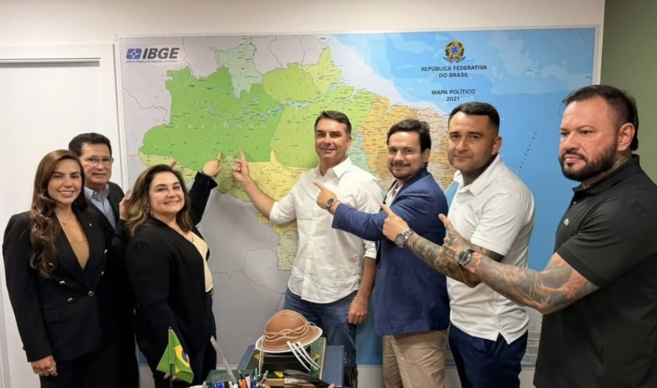 Eleições: membros do PL-AM encontram Flávio Bolsonaro em Brasília