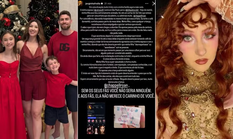 Chappell Roan se pronuncia após confusão com filha de Jorginho