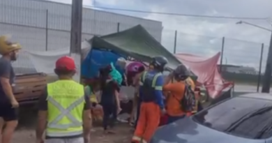 Acidente na avenida do Turismo deixa cinco feridos em Manaus