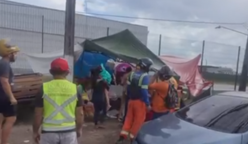 Acidente na avenida do Turismo deixa cinco feridos em Manaus