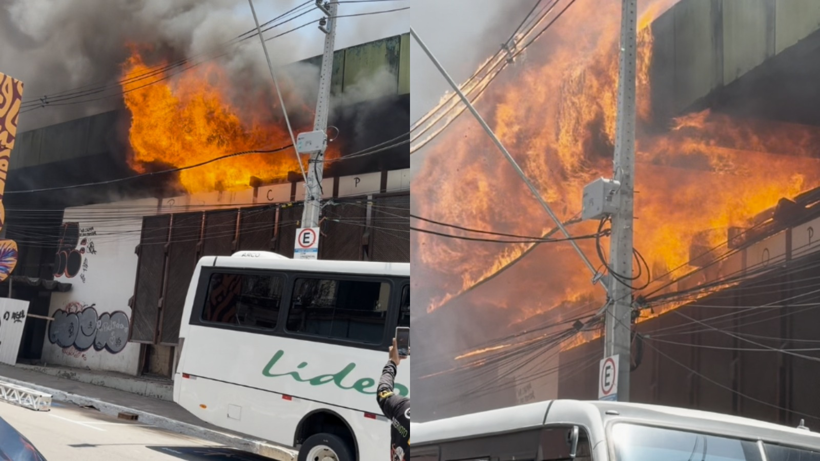 Incêndio atinge prédio no Centro de Manaus; veja 
