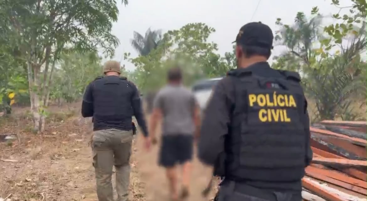 Homem é preso suspeito de provocar incêndio em área de mata no Careiro da Várzea