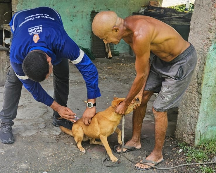 Mais de 2,3 mil cães e gatos são vacinados contra raiva na zona rura de Manaus